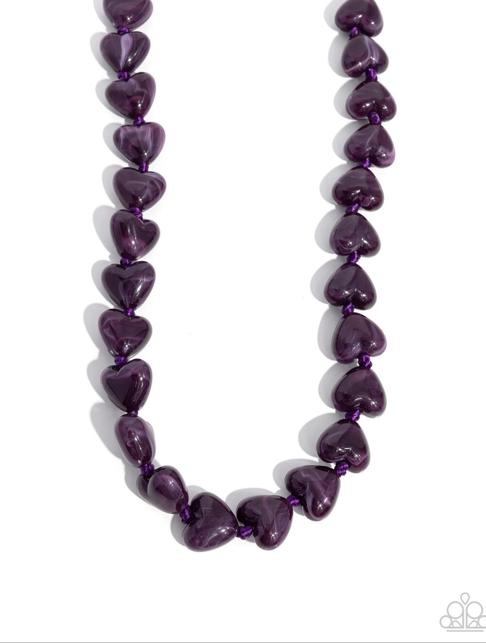 2/$10 Paparazzi Sweetheart Scope - Purple Heart Necklace